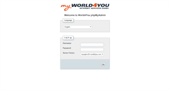 Desktop Screenshot of mysqlsvr20admin.world4you.com